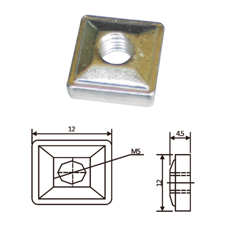 Vacuum Cup Holder Connector JD20B050锌合金单孔螺母