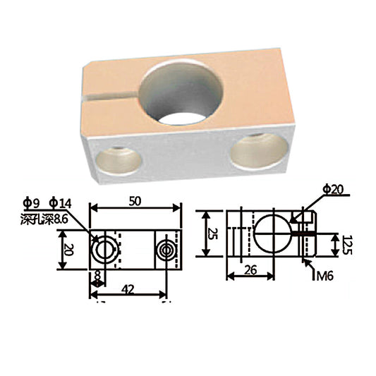 Additional bracket 20 - M8