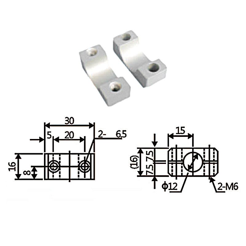 Sliding support W-Φ12