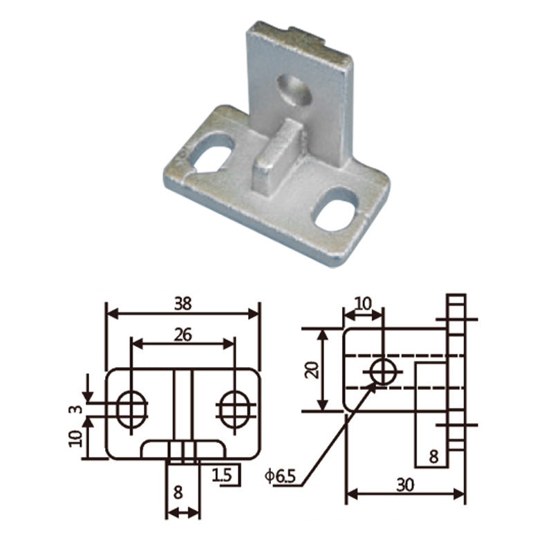 Vacuum Cup Holder Connector JD20E010 L型固定块