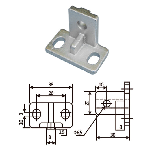 Vacuum Cup Holder Connector JD20E010 L型固定块