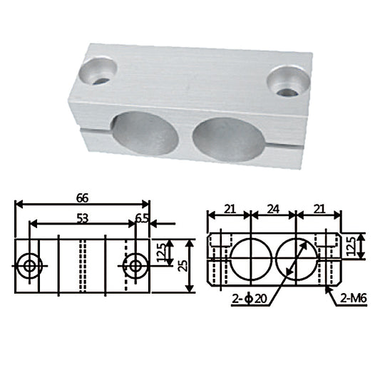 Parallel connection block Φ20 - Φ20
