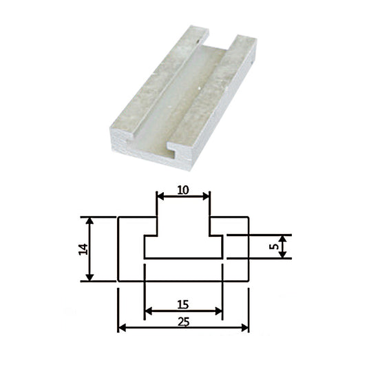 JD30F005 -- Single-slot aluminum strip