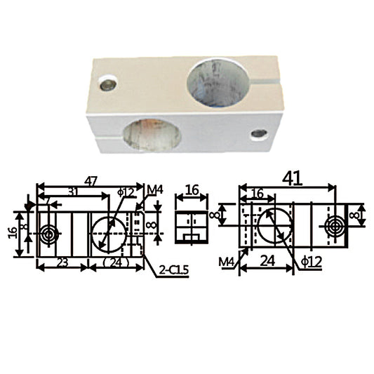 Cross connection block Φ12 - Φ12
