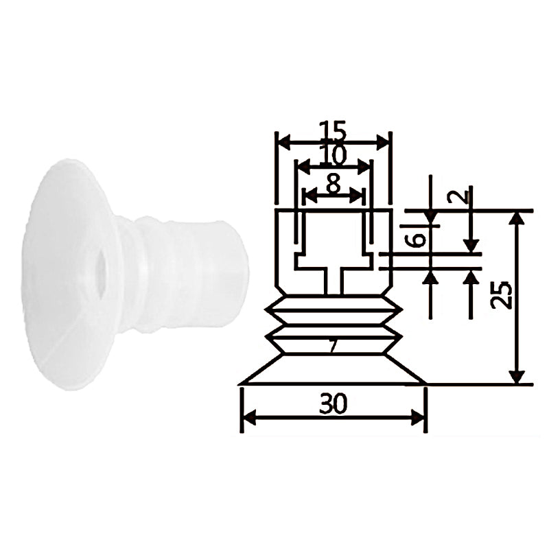 Pneumatic suction cup TS3-30