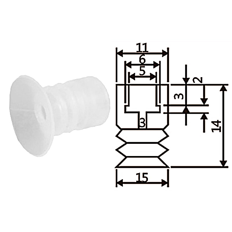 Pneumatic suction cup TS3-S15