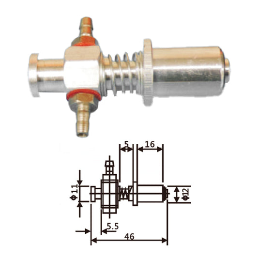 Vacuum Cup Holder Connector VFIL-S-30-P12-铝大头金具