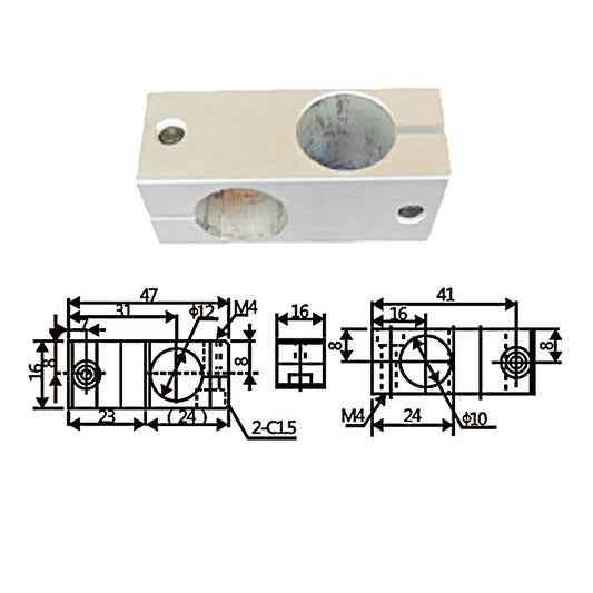 Cross connection block Φ12 - Φ10