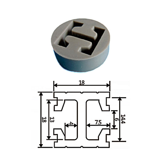 Aluminum strip end cap