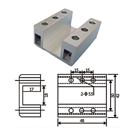 JD20C060 -- Fixture Block A (with 6 holes)