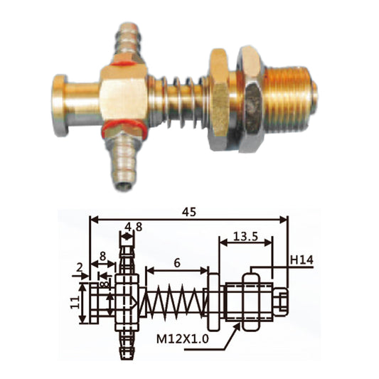 Vacuum Cup Holder Connector JT11-1245-大头铜金具