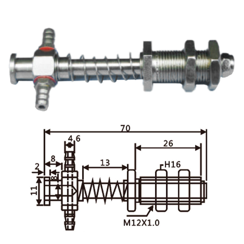 Vacuum Cup Holder Connector JD11-1270B-大头金具加牙长