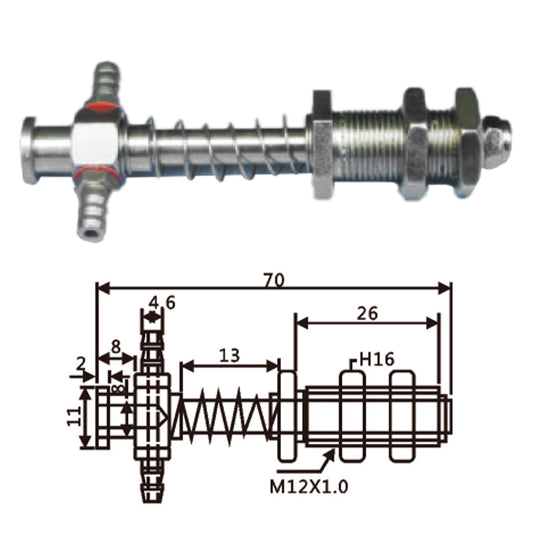 Vacuum Cup Holder Connector JD11-1270B-大头金具加牙长
