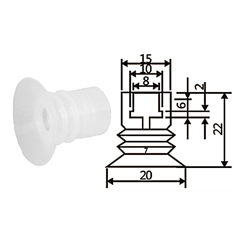 Pneumatic suction cup TS3-20