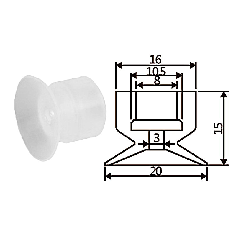 Pneumatic suction cup TS1-20