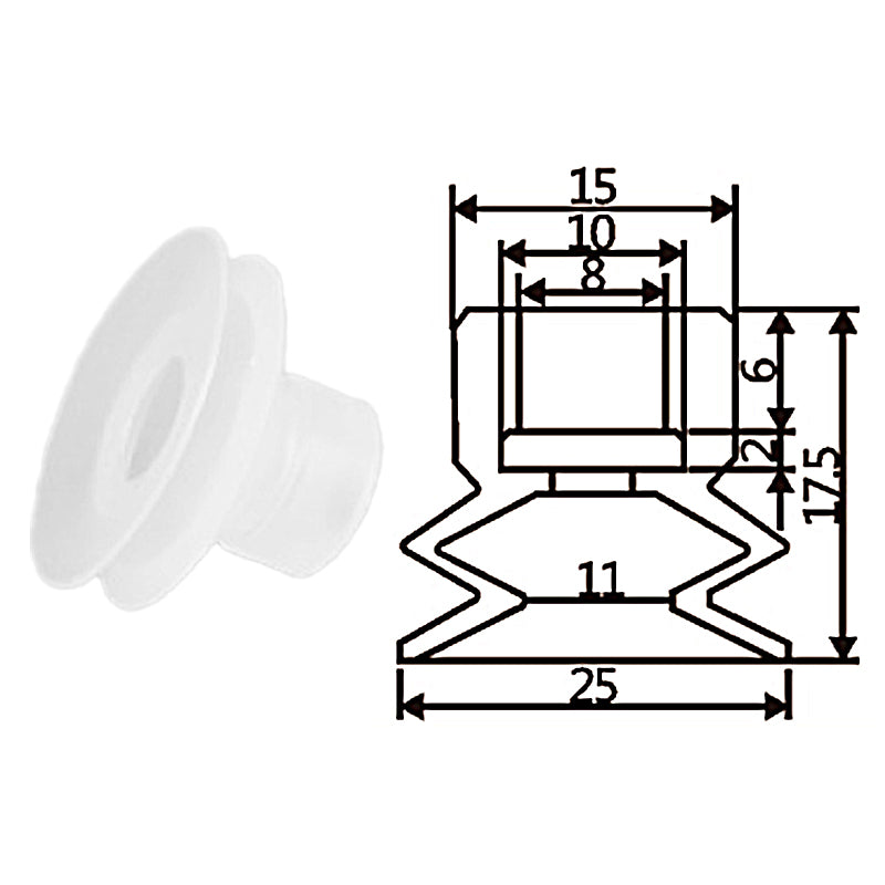 Pneumatic suction cup TS2-25