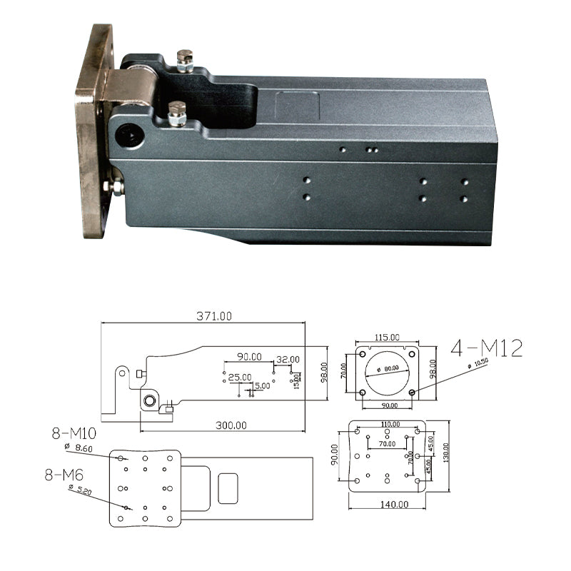 Pneumatic Side Pose Hinge Turning CylinderJDCH-8080