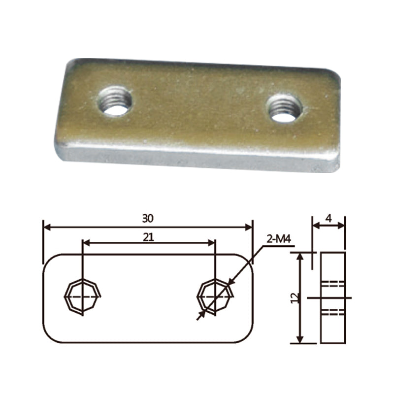 Vacuum Cup Holder Connector JD20B0100冲压双孔螺母