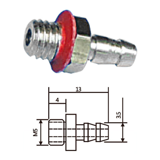 Vacuum Cup Holder Connector M5-4气嘴