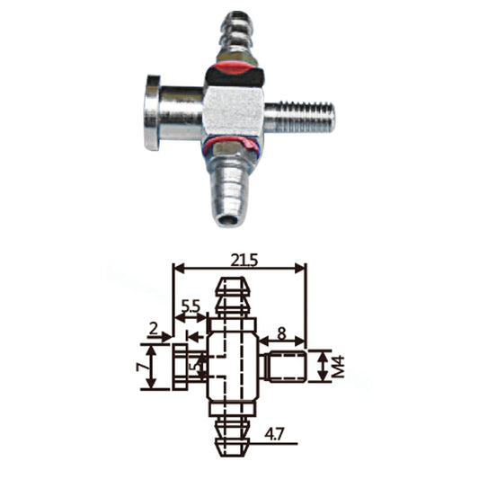 Vacuum Cup Holder Connector JD07-04小头气缸头
