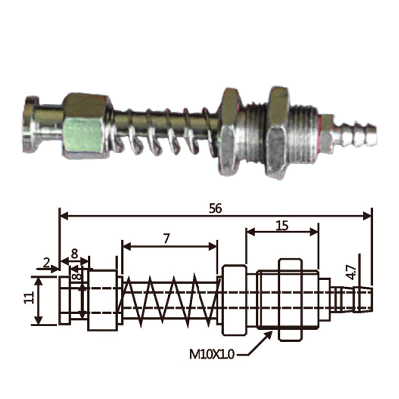 Vacuum Cup Holder Connector JH11-1053-大头后进气金具