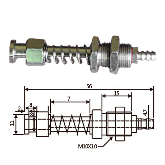 Vacuum Cup Holder Connector JH11-1053-大头后进气金具