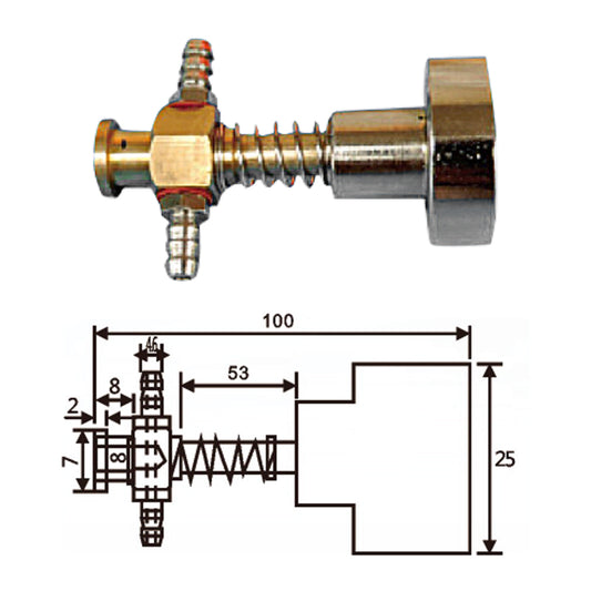 Vacuum Cup Holder Connector JC11-100大头带磁金具