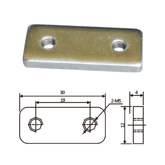 Vacuum Cup Holder Connector JD20B090冲压双孔螺母