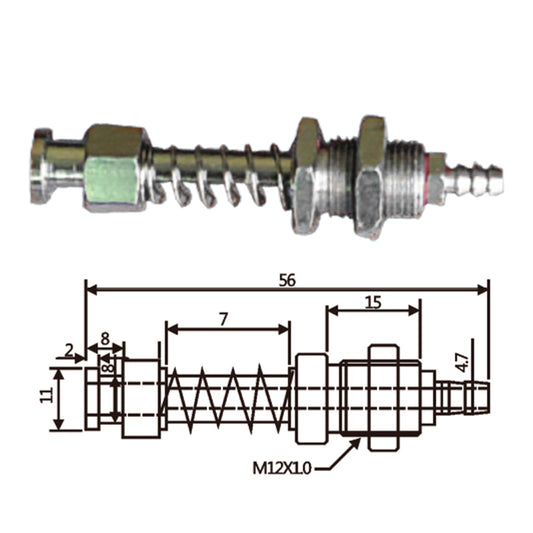 Vacuum Cup Holder Connector JH11-1253-大头后进气金具