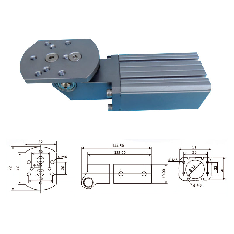 Pneumatic Side Pose Hinge Turning Cylinder JDCZ-3240TB(Y)