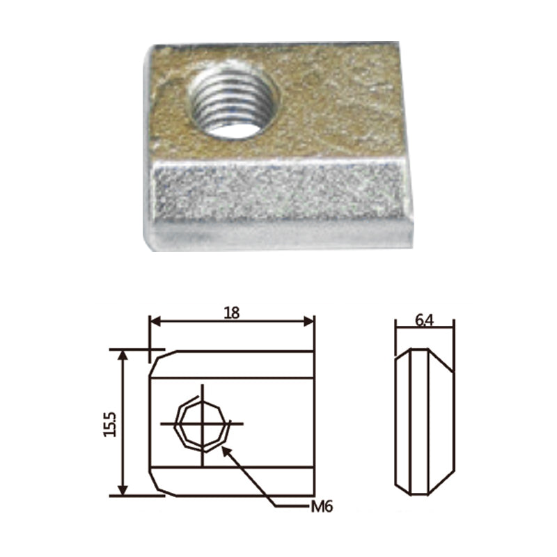 Vacuum Cup Holder Connector JD20E030单孔固定螺母