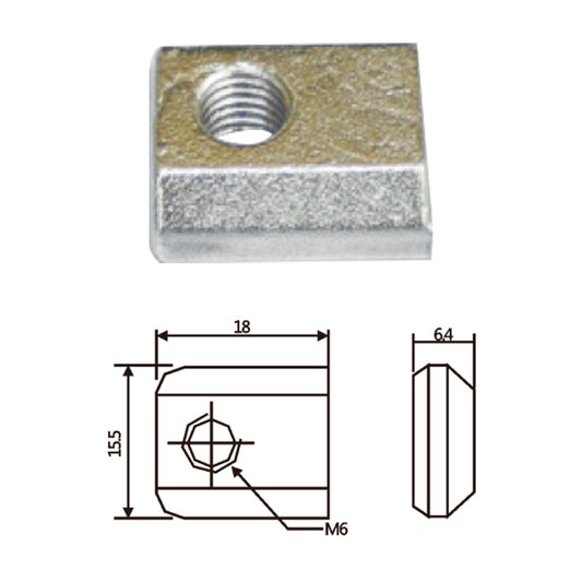 Vacuum Cup Holder Connector JD20E030单孔固定螺母
