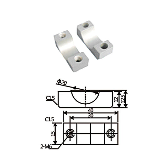 Sliding 40 support W-D20·M6