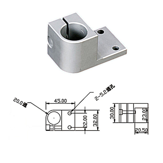 Aluminum strip fixing bracket JD25 - Φ20