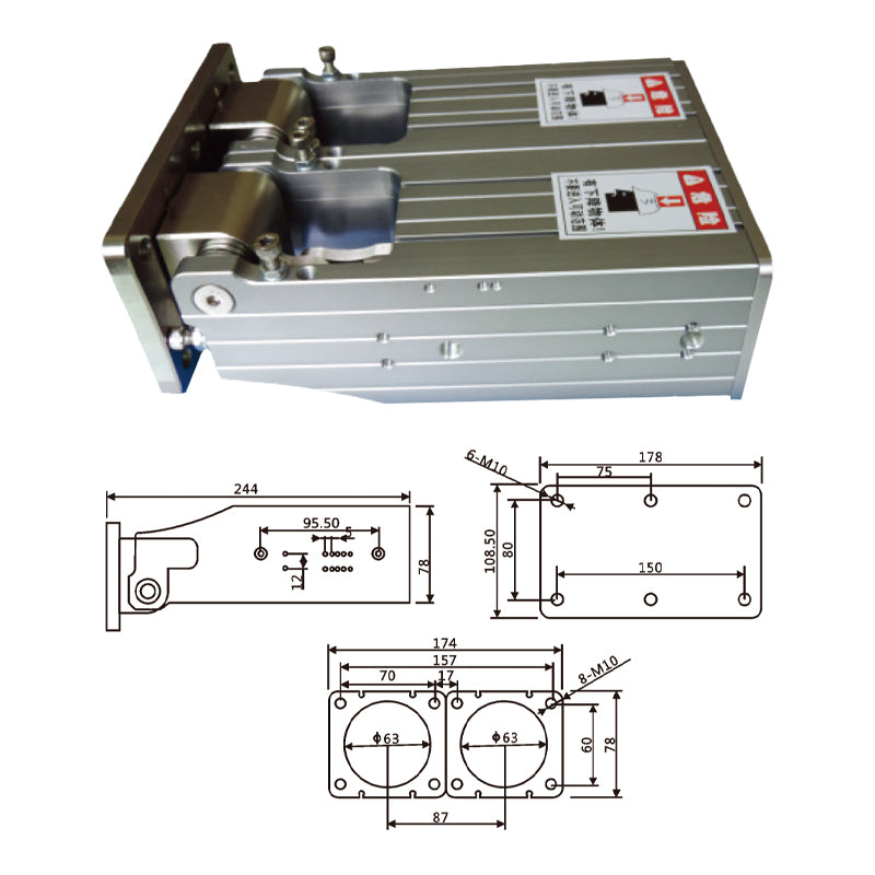 Pneumatic Side Pose Hinge Turning CylinderJDCH2-6340