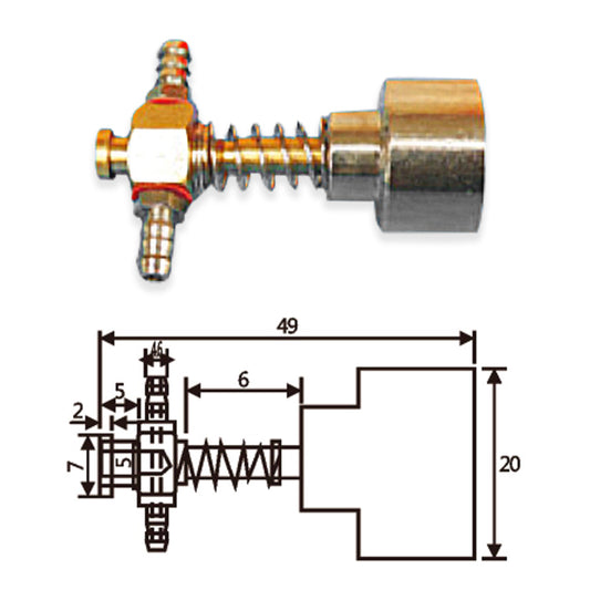 Vacuum Cup Holder Connector JC07-49小头带磁金具
