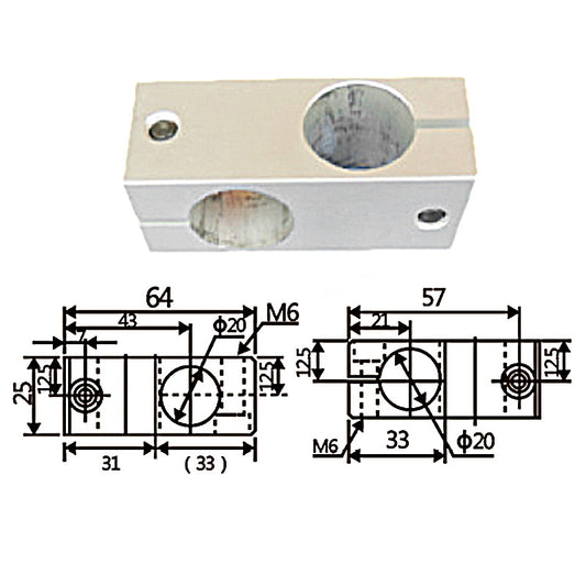 Cross connection block Φ20 - Φ20