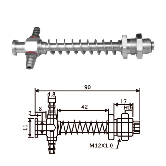 Vacuum Cup Holder Connector VFIL-S-40-铝大头金具