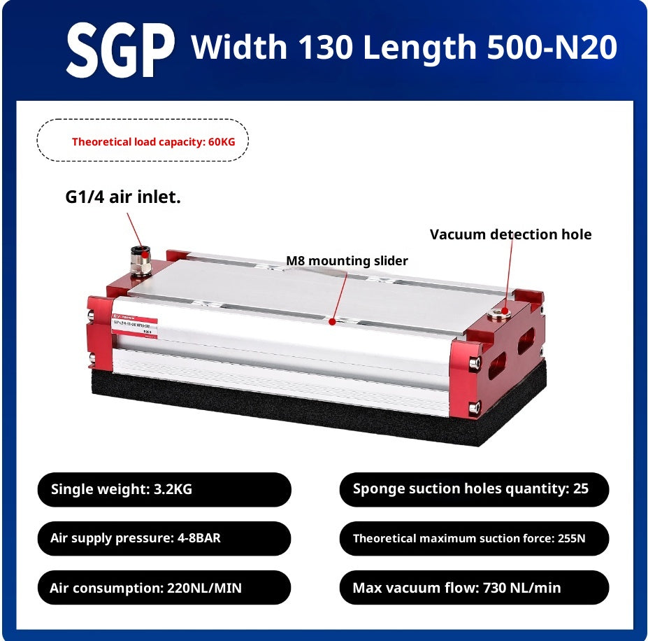 SGP 130x500-N20 with check valve