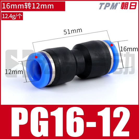 Direct-through variable diameter PG16-12