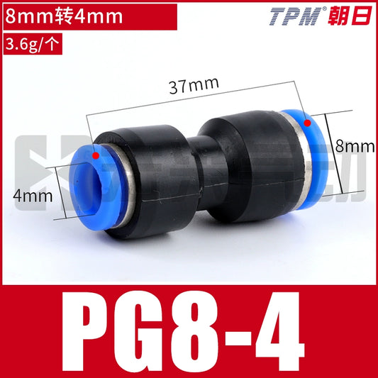 Direct-through variable diameter PG8-4