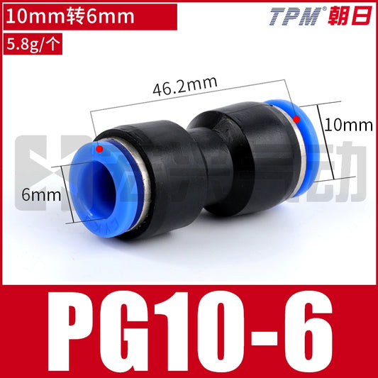 Direct-through variable diameter PG10-6