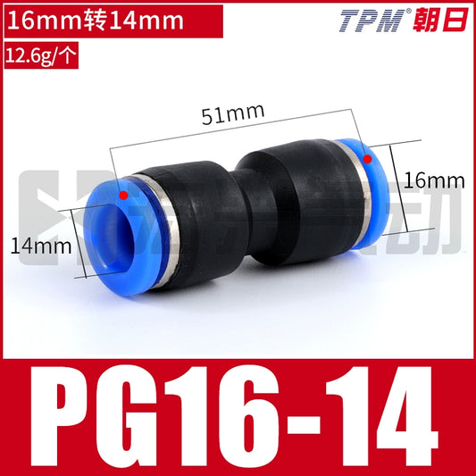 Direct-through variable diameter PG16-14