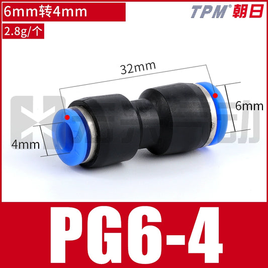 Direct-through variable diameter PG6-4