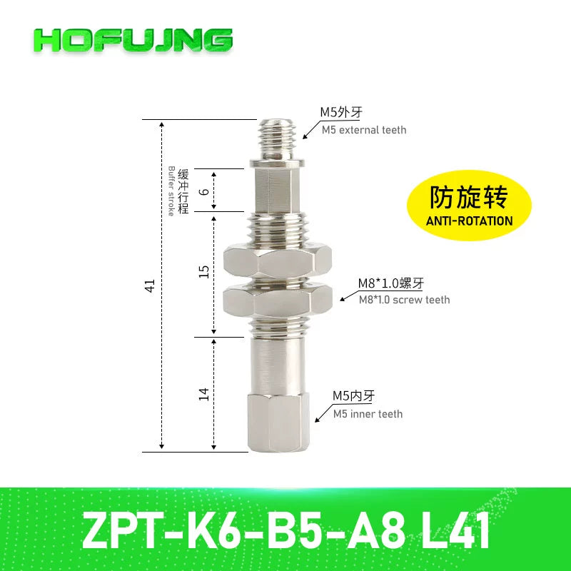 Anti-rotation ZPT-K6-B5-A8 L41