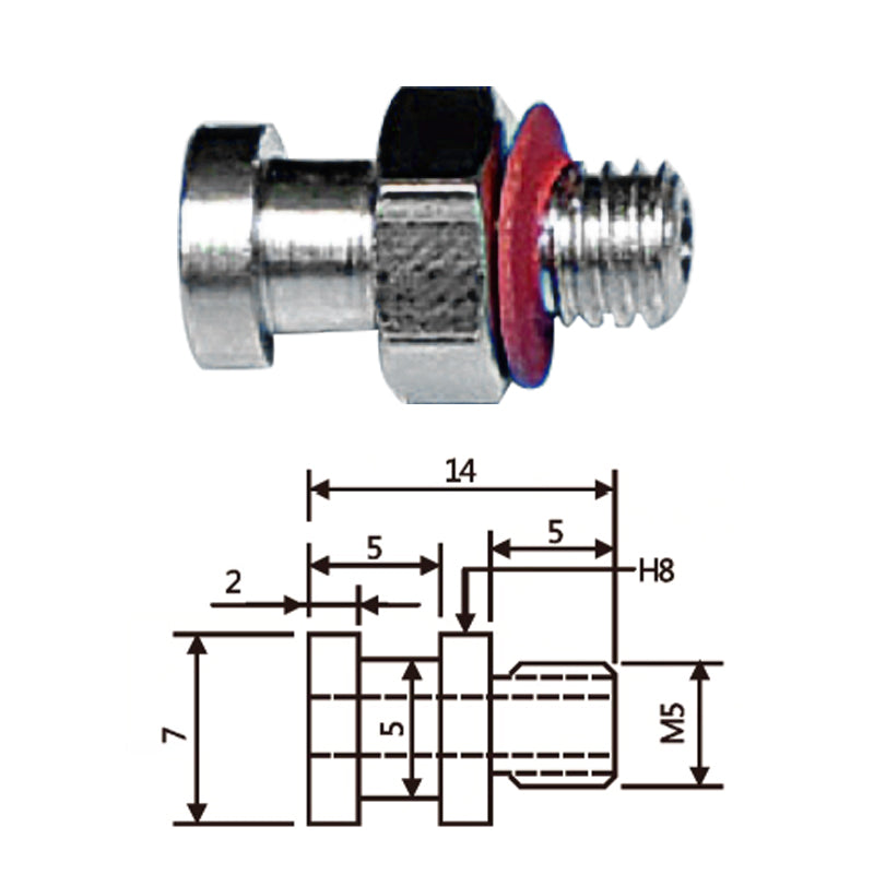 Vacuum Cup Holder Connector JD07-M5小头金具转换头