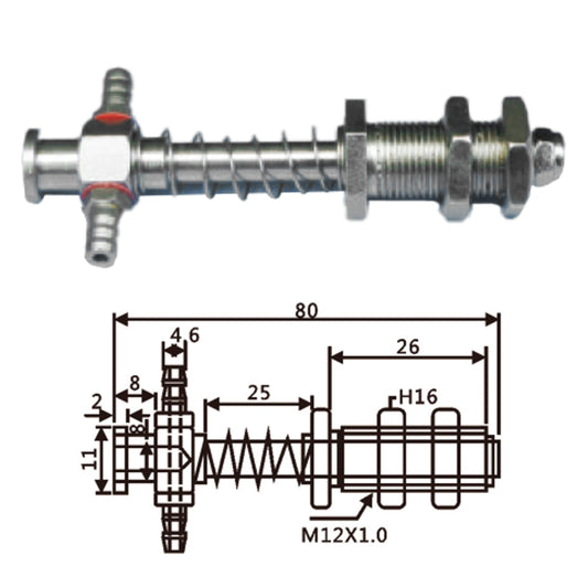 Vacuum Cup Holder Connector JD11-1280B-大头金具加牙长