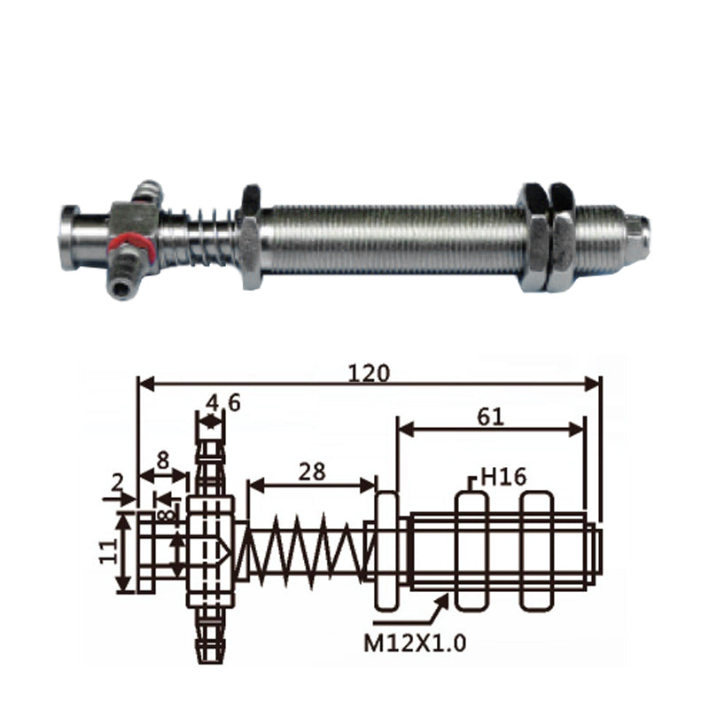 Vacuum Cup Holder Connector JD11-12120B-大头金具加牙长
