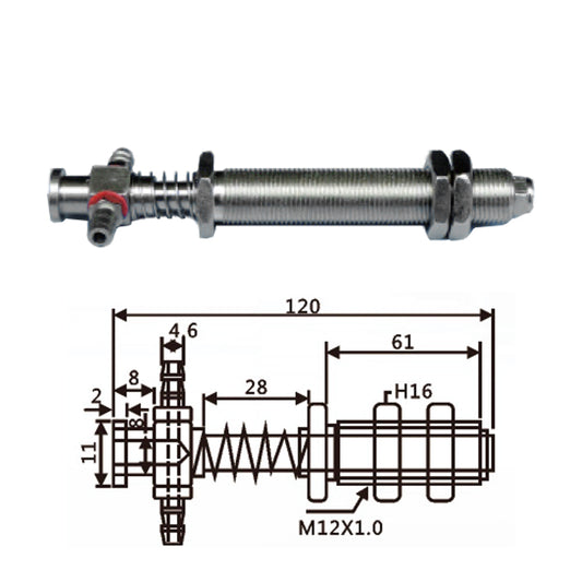 Vacuum Cup Holder Connector JD11-12120B-大头金具加牙长