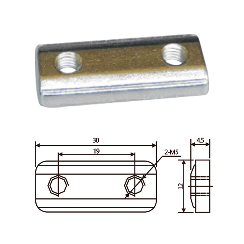 Vacuum Cup Holder Connector JD20B080冲压双孔螺母